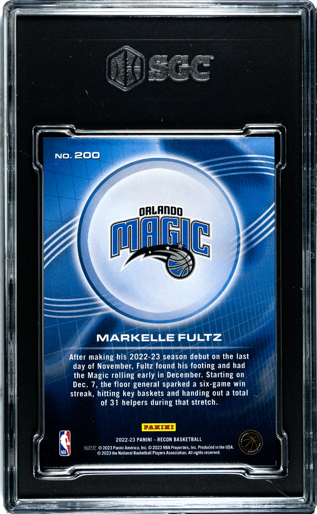 2022-23 Panini Recon Markelle Fultz #200 Holo Orange 15/17 Basketball SGC 9.5