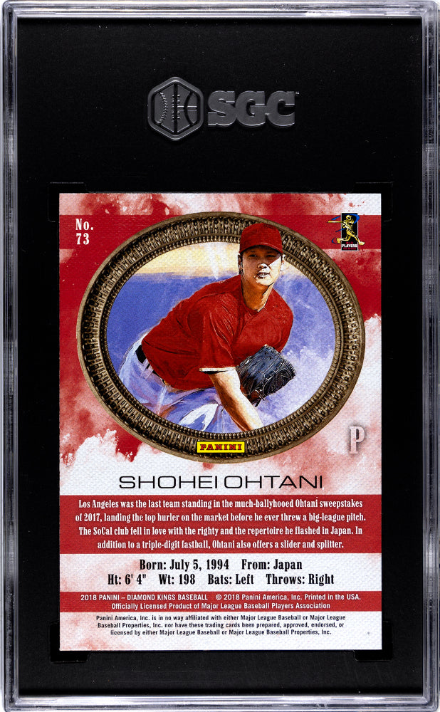 2018 Panini Diamond Kings Shohei Ohtani #73 Baseball SGC 10