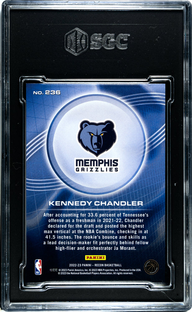 2022-23 Panini Recon Kennedy Chandler #236 Holo Orange 11/17 Basketball SGC 10