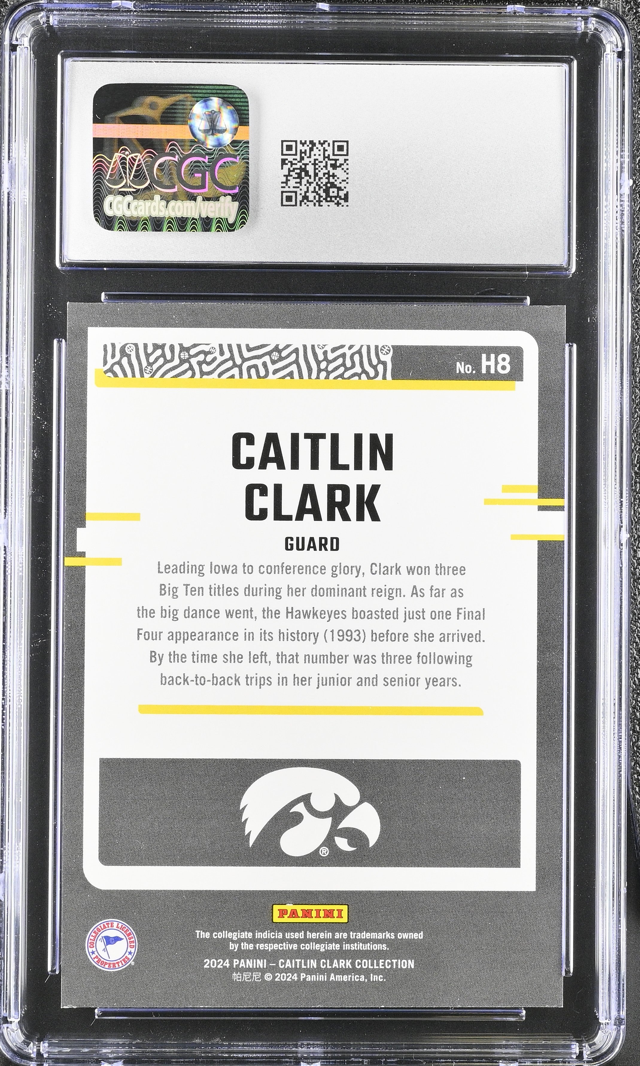 2024 Panini Caitlin Clark Collection #H8 Target Exclusive Highlights CGC 9.5