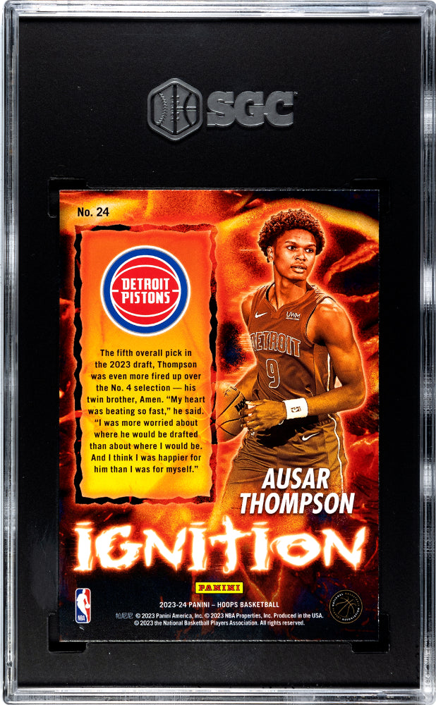 2023-24 Panini Hoops Ausar Thompson #24 Ignition Basketball SGC 9.5