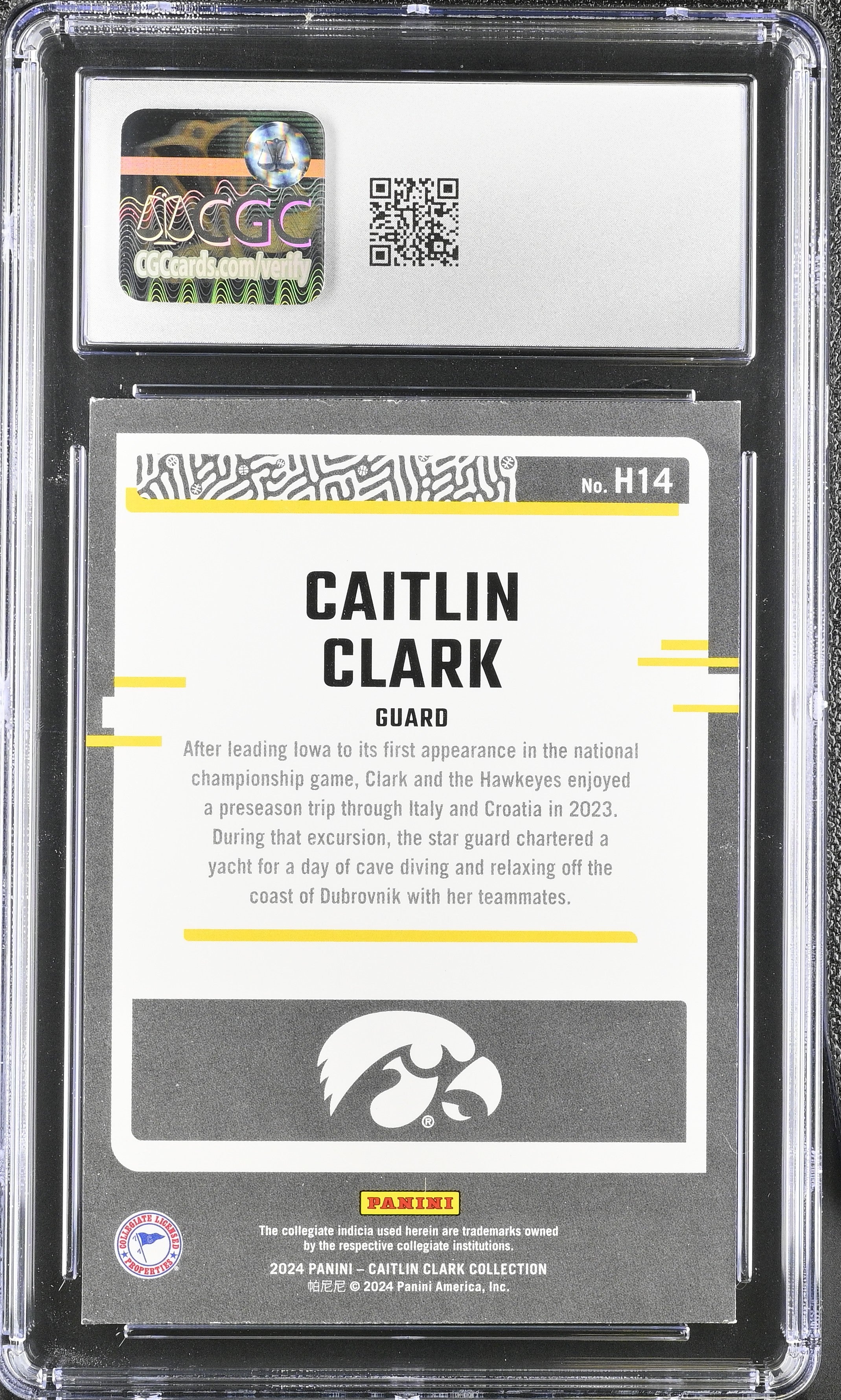 2024 Panini Caitlin Clark Collection Caitlin Clark #H14 Highlights CGC 8.5