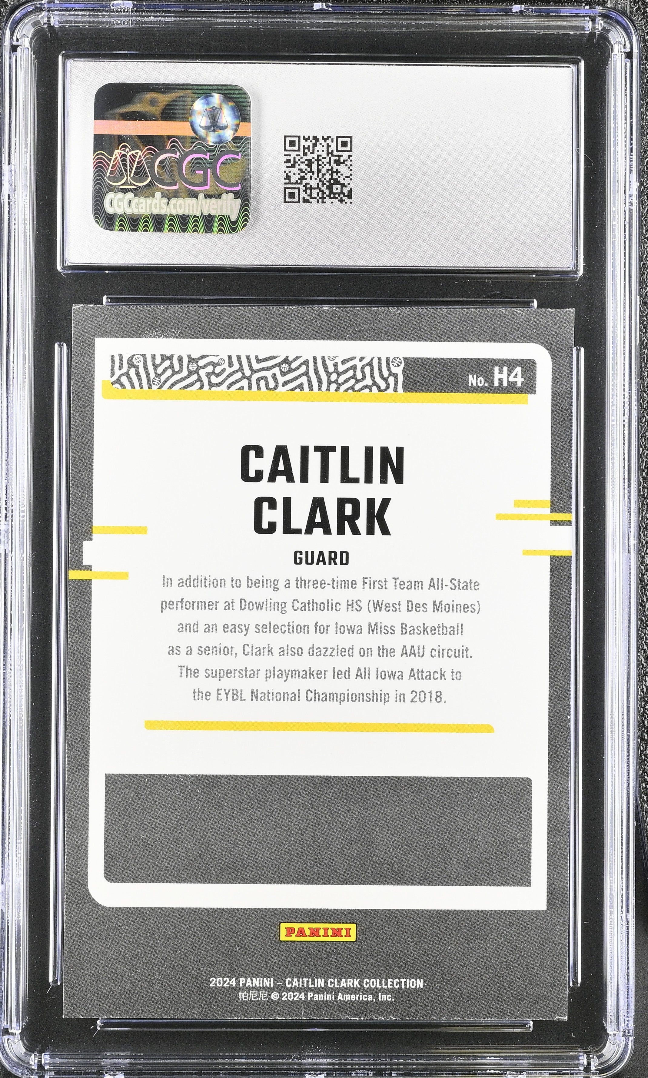 2024 Panini Caitlin Clark Collection Caitlin Clark #H4 Highlights CGC 7.5