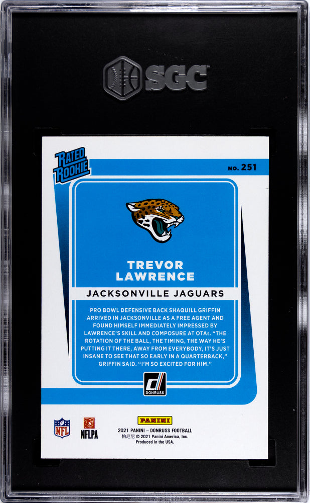 2021 Donruss Trevor Lawrence #251 Football SGC 9