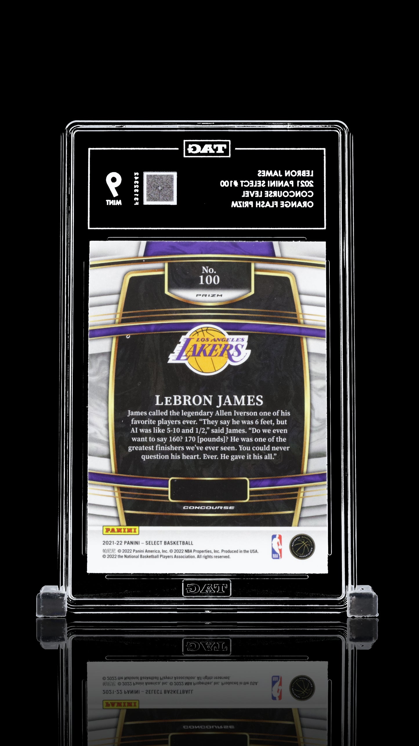 Panini Select LeBron James #100 Orange Flash Prizm Basketball TAG 9
