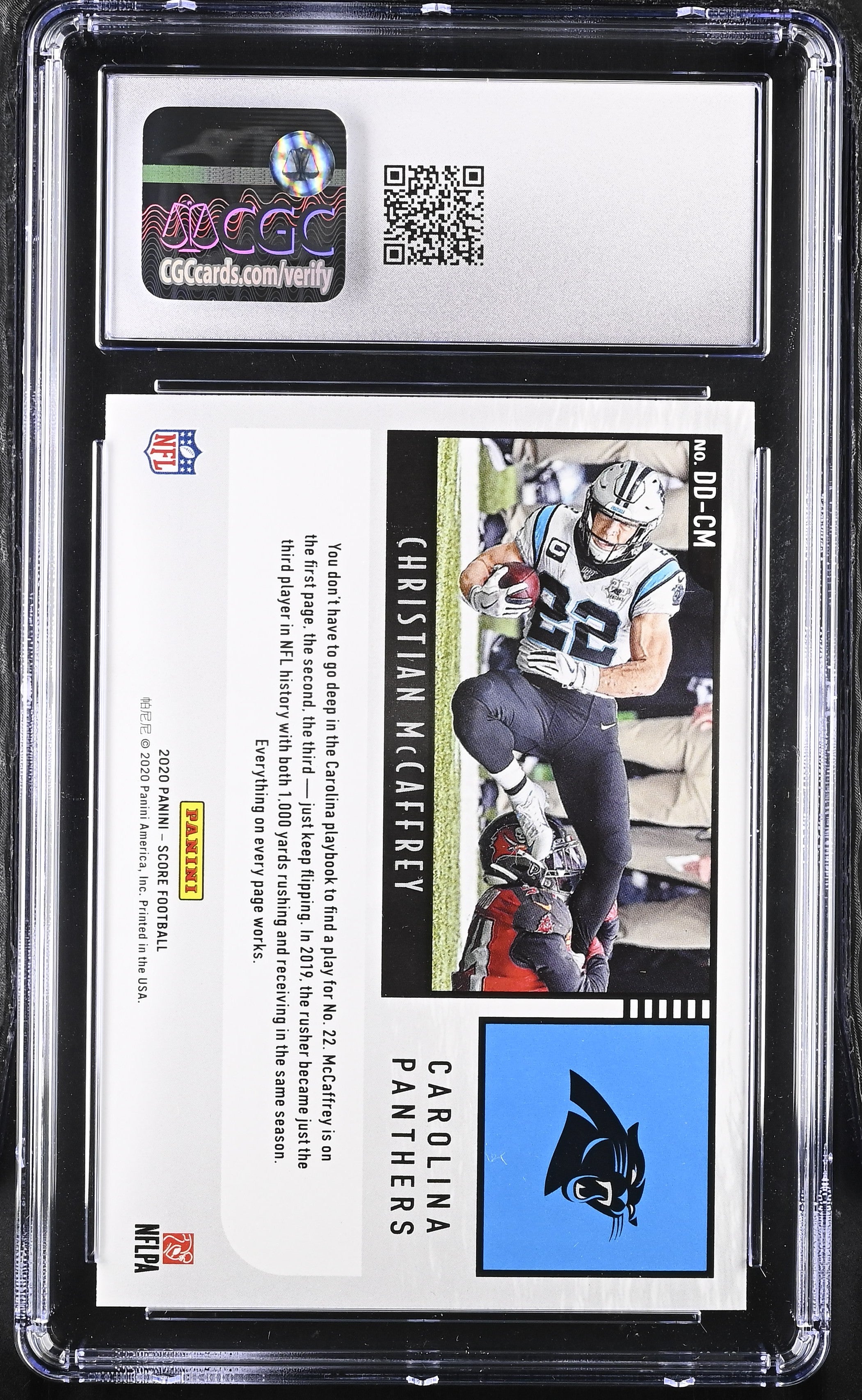 2020 Score Christian McCaffrey #DD-CM Deep Dive Football CGC 10