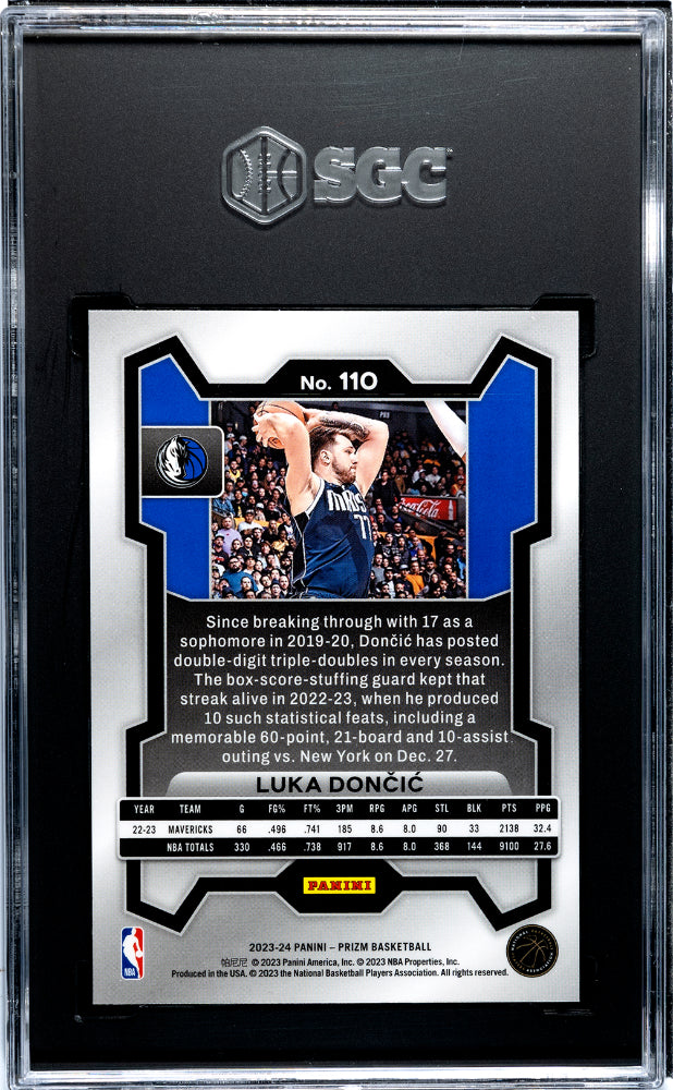 2023 Panini Prizm Luka Doncic #110 Basketball SGC 9