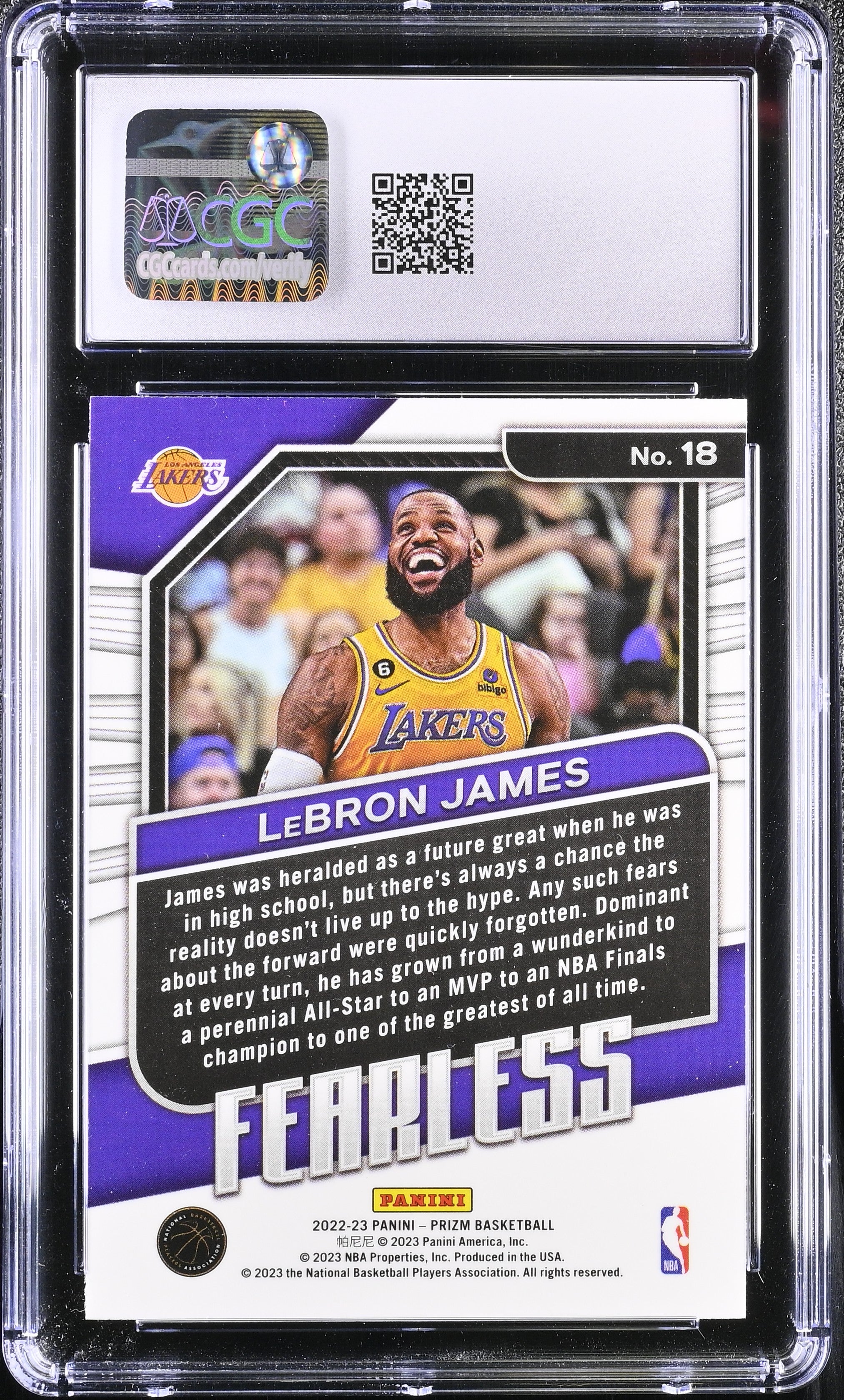 2022 Prizm LeBron James #18 Basketball CGC 10