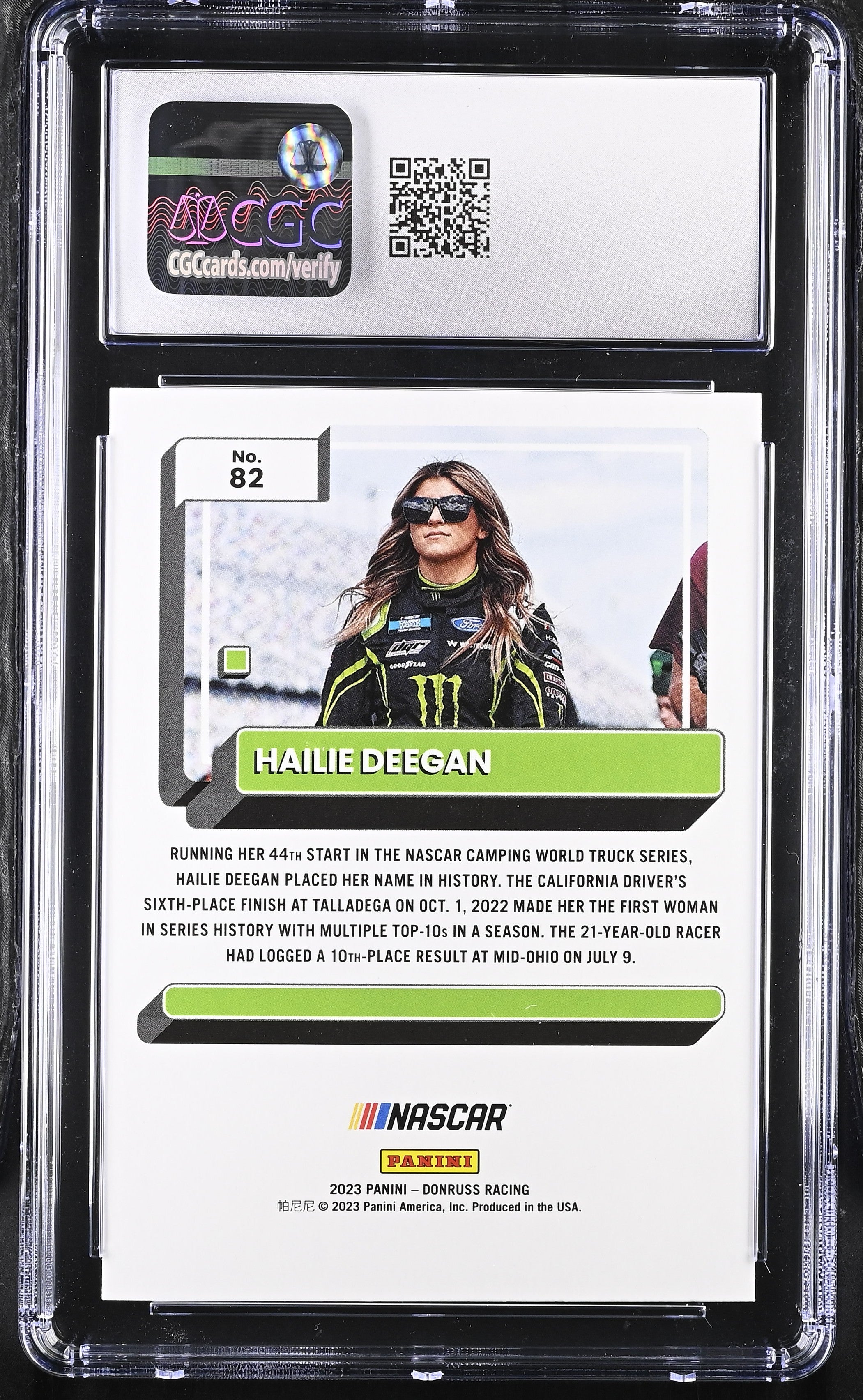 2023 Donruss Racing Hailie Deegan #82 Racing CGC 9