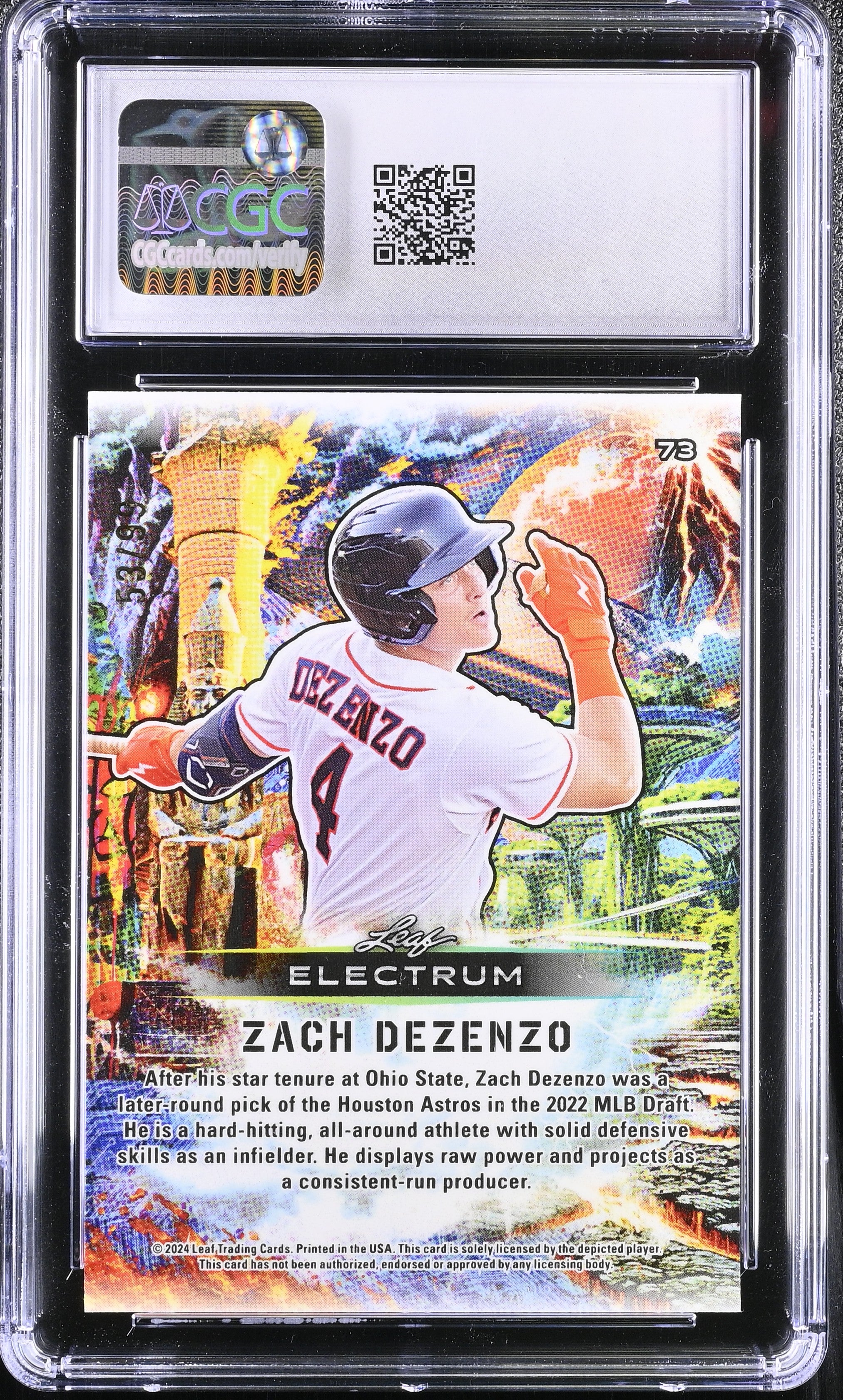 2024 Electrum Zach Dezenzo #73 Bronze 53/99 Baseball CGC 10