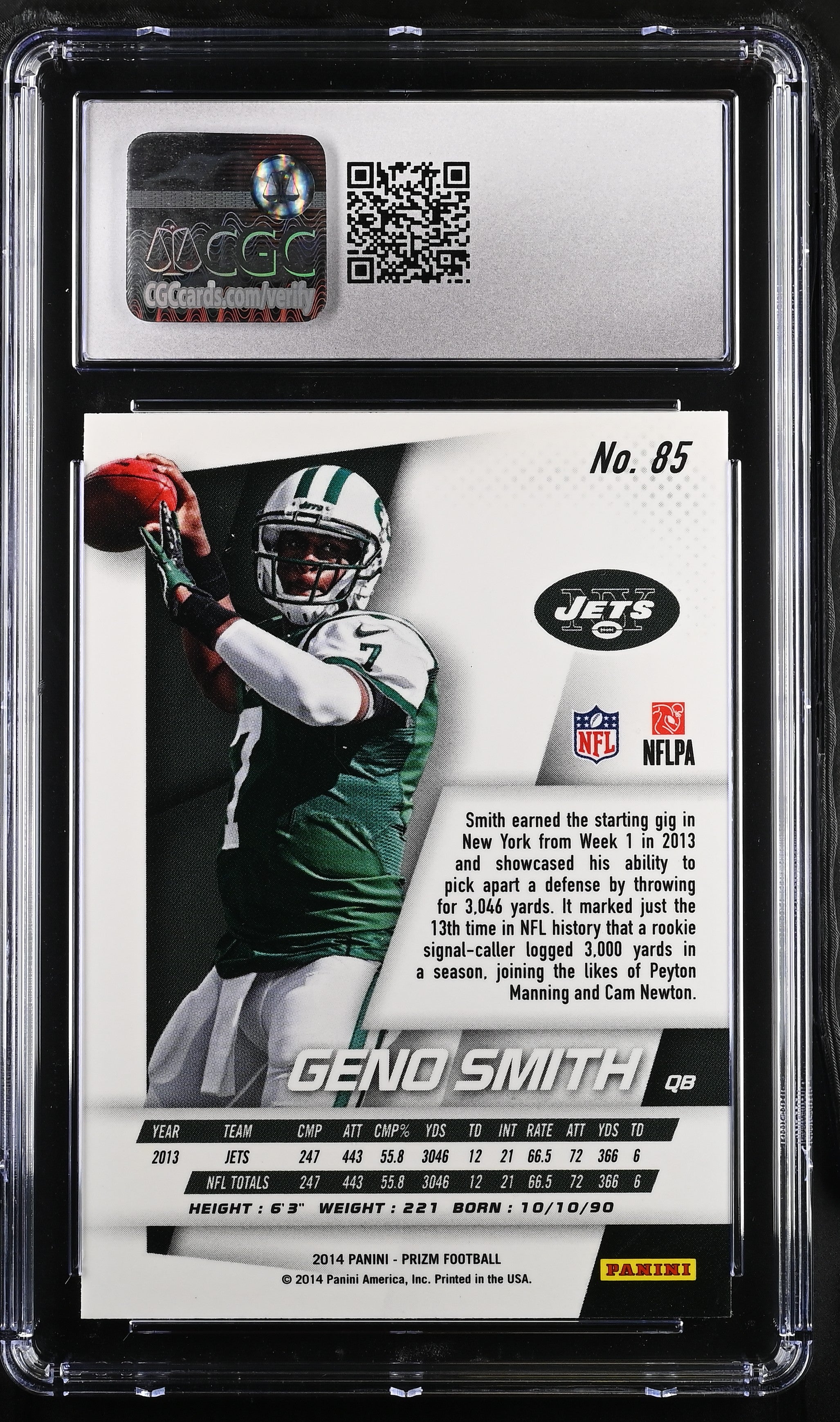 2014 Prizm Geno Smith #85 Football CGC 7