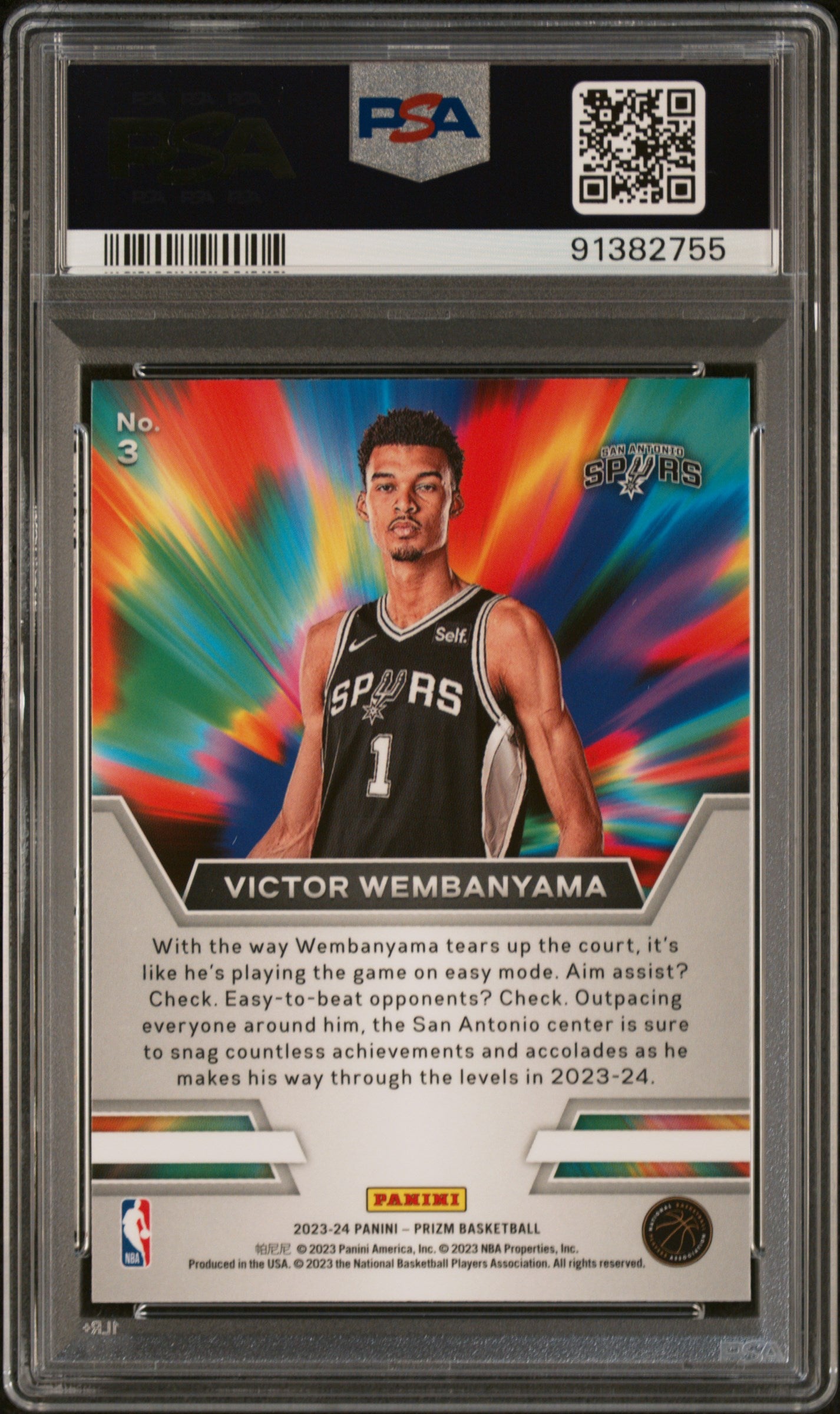 2023 Panini Prizm Instant Impact Victor Wembanyama #3 PSA 10