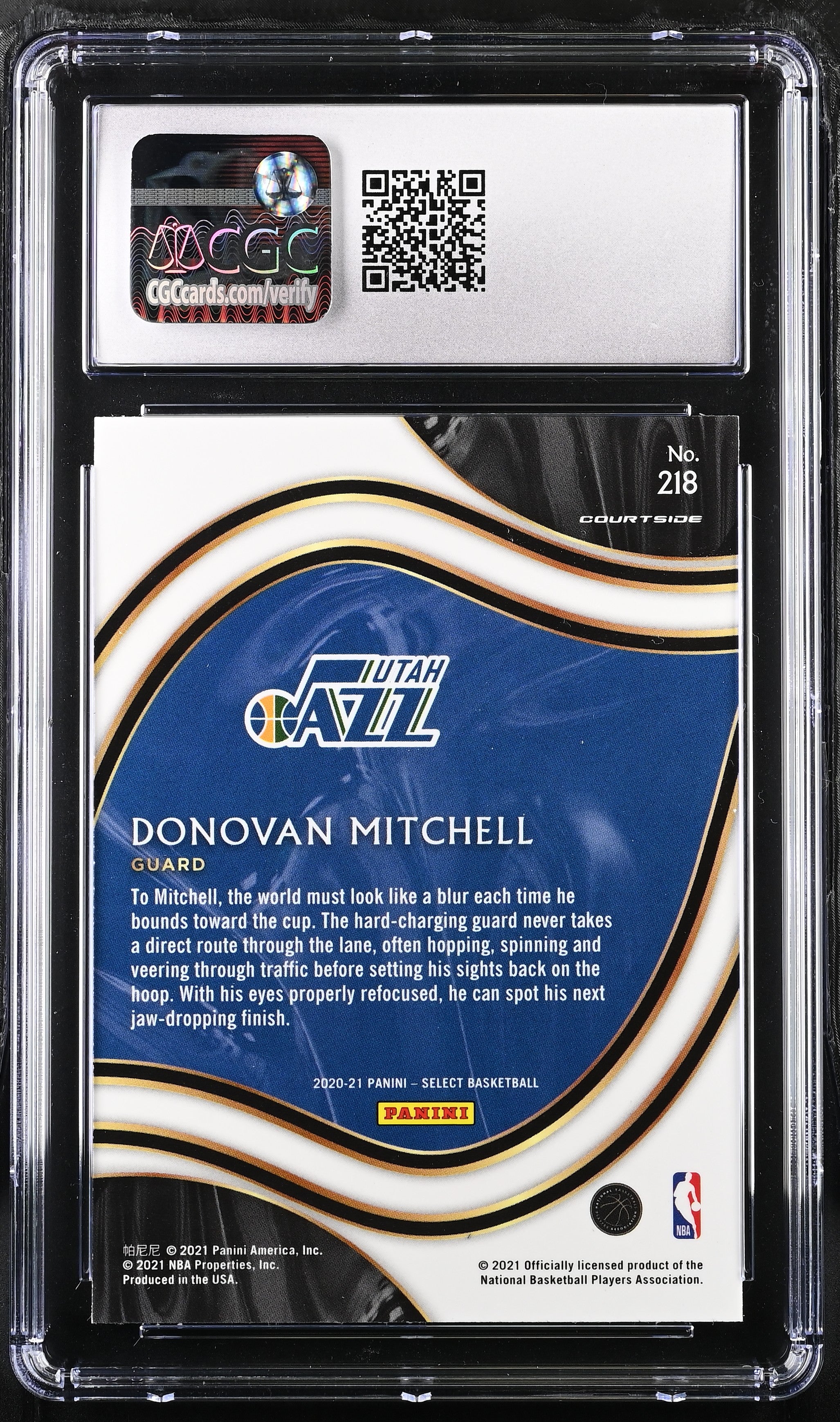 2020 Select Donovan Mitchell #218 Basketball CGC 8.5