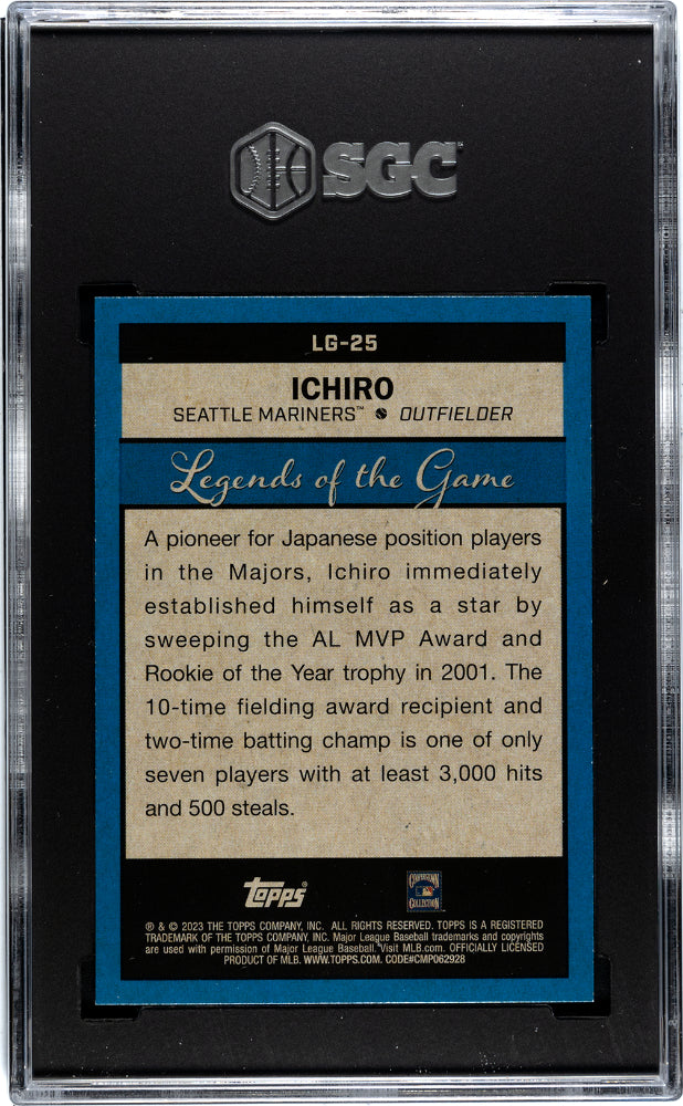 2023 Topps Ichiro Suzuki #LG-25 Legends Of The Game Baseball SGC 9.5