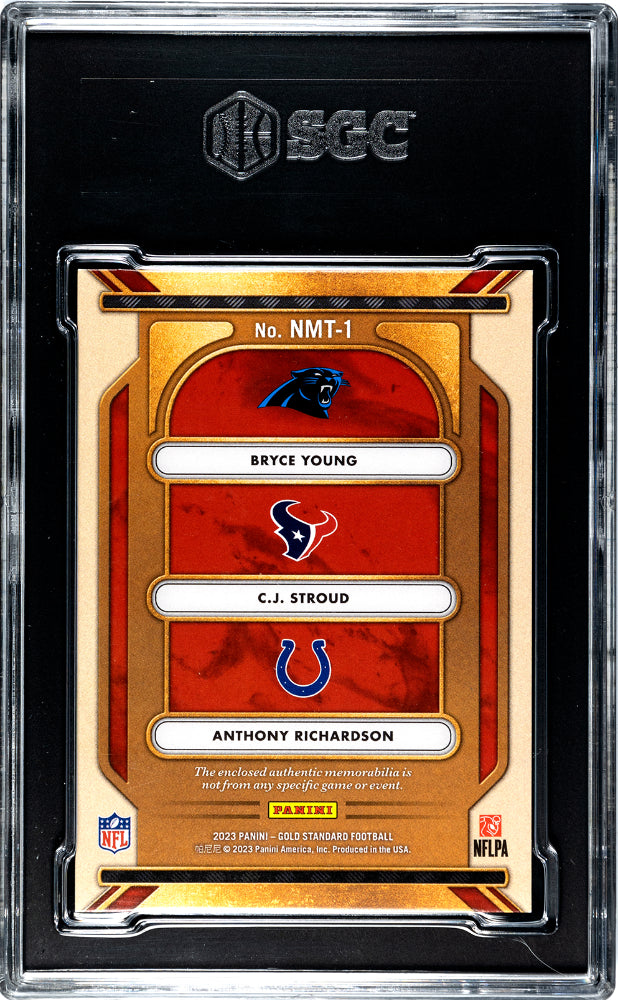 2023 Gold Standard Stroud/Young/Richardson #NMT-1 Triple Mat. 68/99 SGC 10