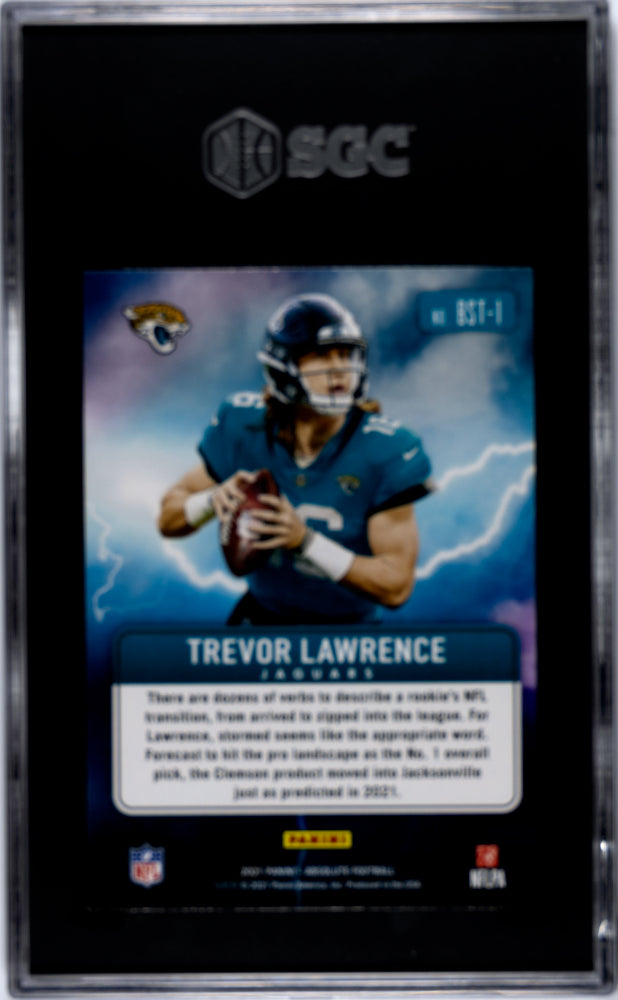 2021 Panini Absolute Trevor Lawrence #BST-1 By Storm Football SGC 9.5