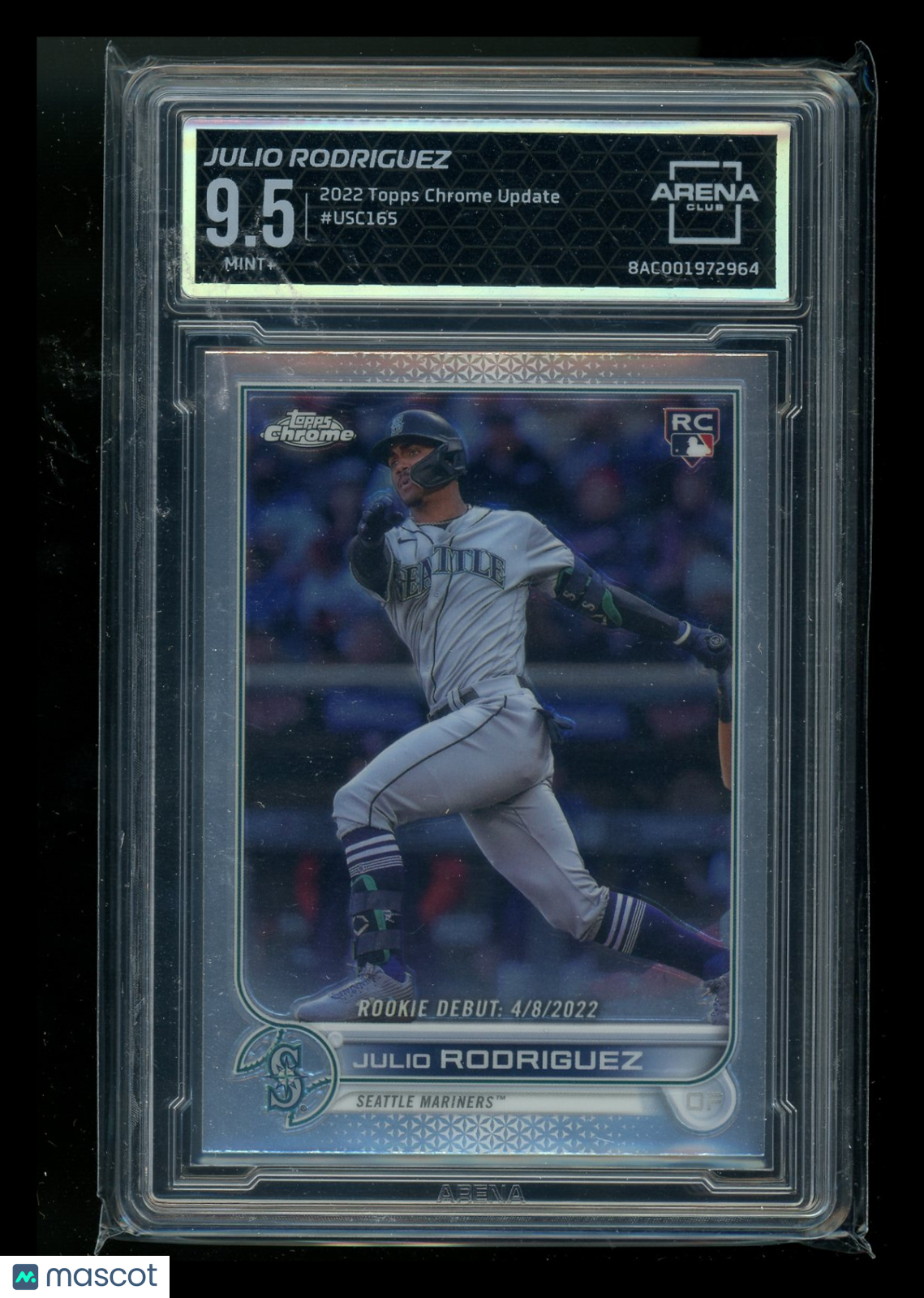 2022 Topps Chrome Update Julio Rodriguez #USC165 RC Baseball Arena Club 9.5