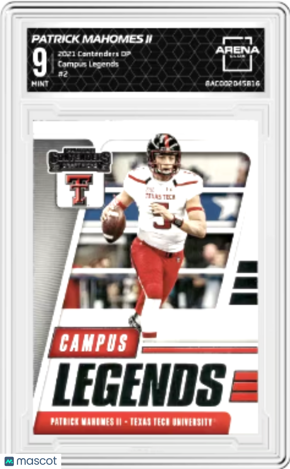 2021 Panini Contenders Draft Picks Patrick Mahomes II #2 Campus Legends AC 9