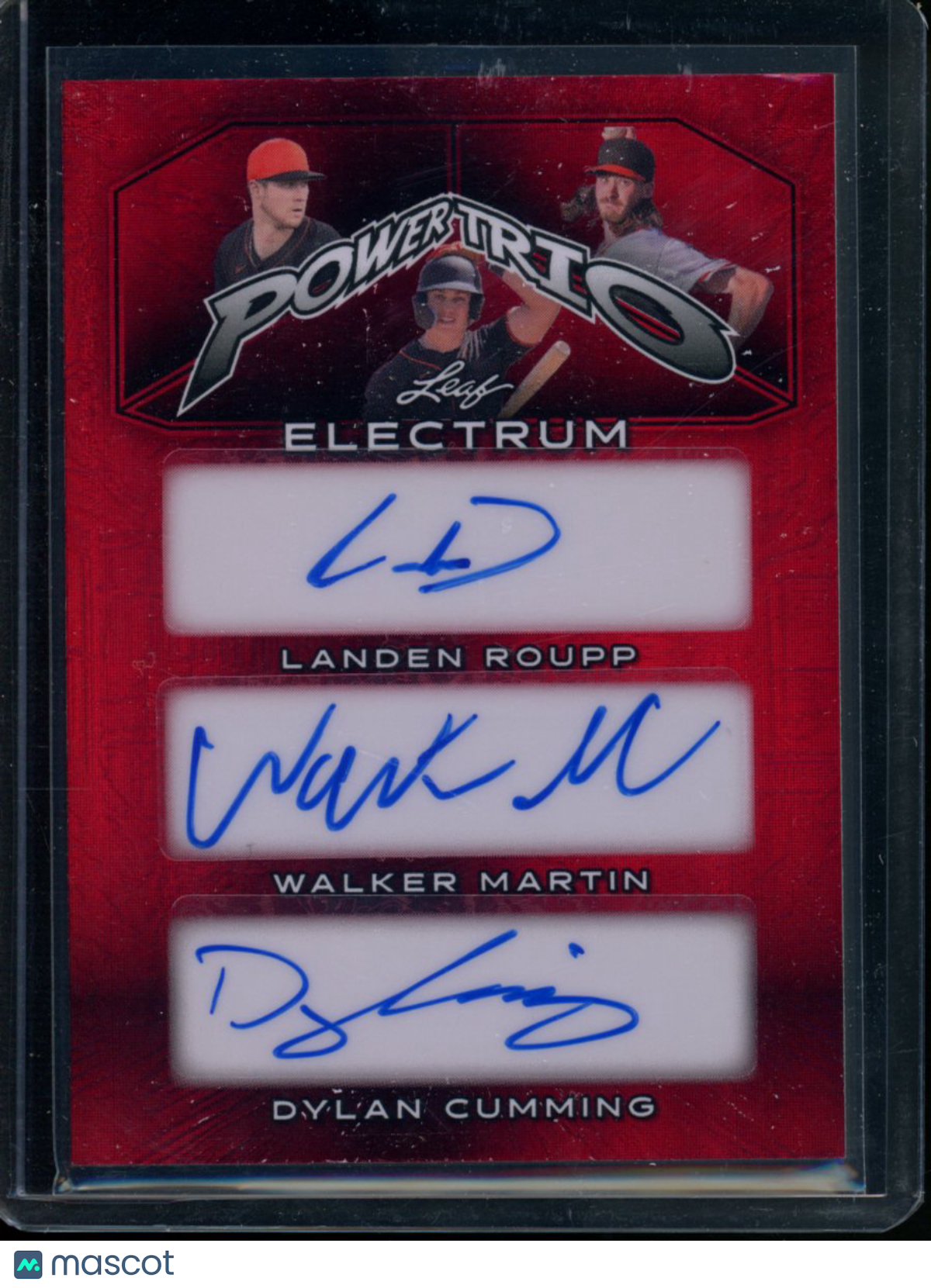 2024 Leaf Power Trio Electrum D Cumming L Roupp W Martin #PT-8 Triple Auto 2/3