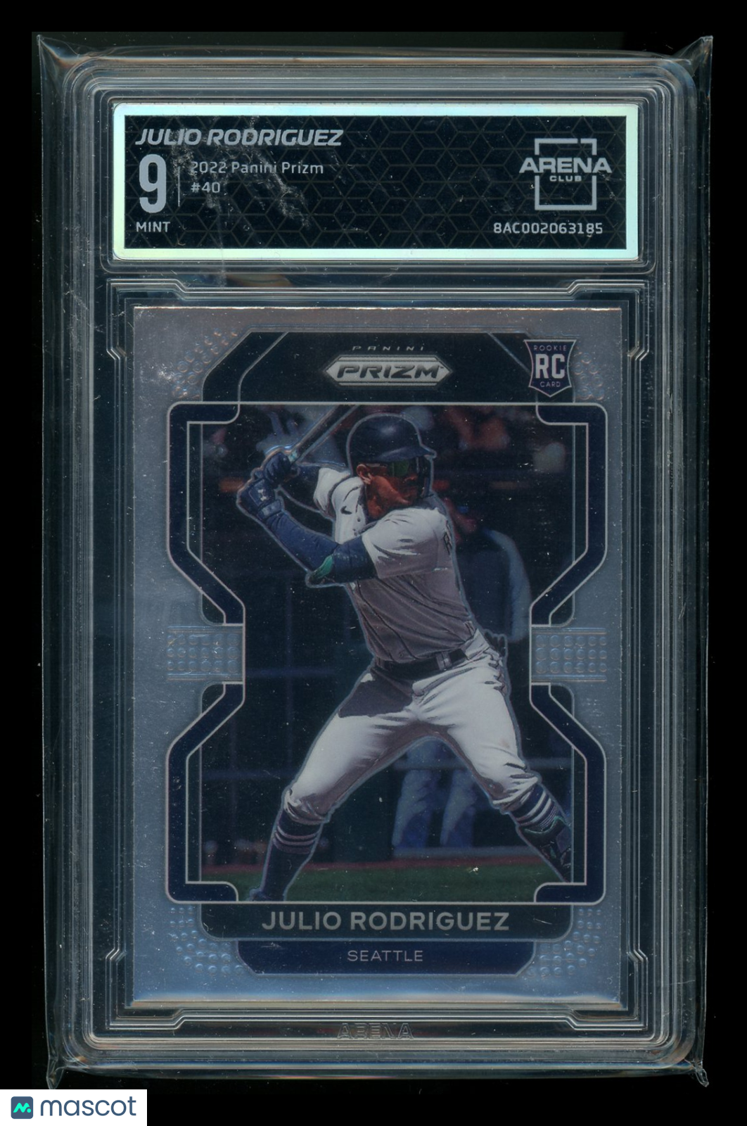2022 Panini Prizm Julio Rodriguez #40 RC Baseball Arena Club 9