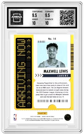 2023-24 Panini Hoops Arriving Now Holo Maxwell Lewis #14 Arena Club 10