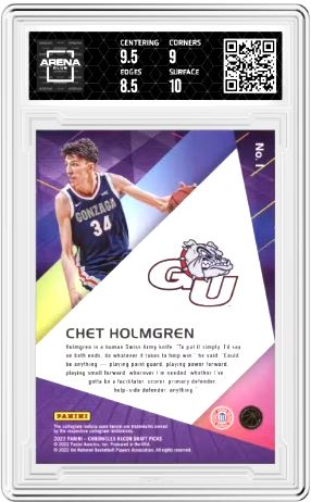 2022-23 Panini Chronicles DP Chet Holmgren #1 Recon Basketball Arena Club 9