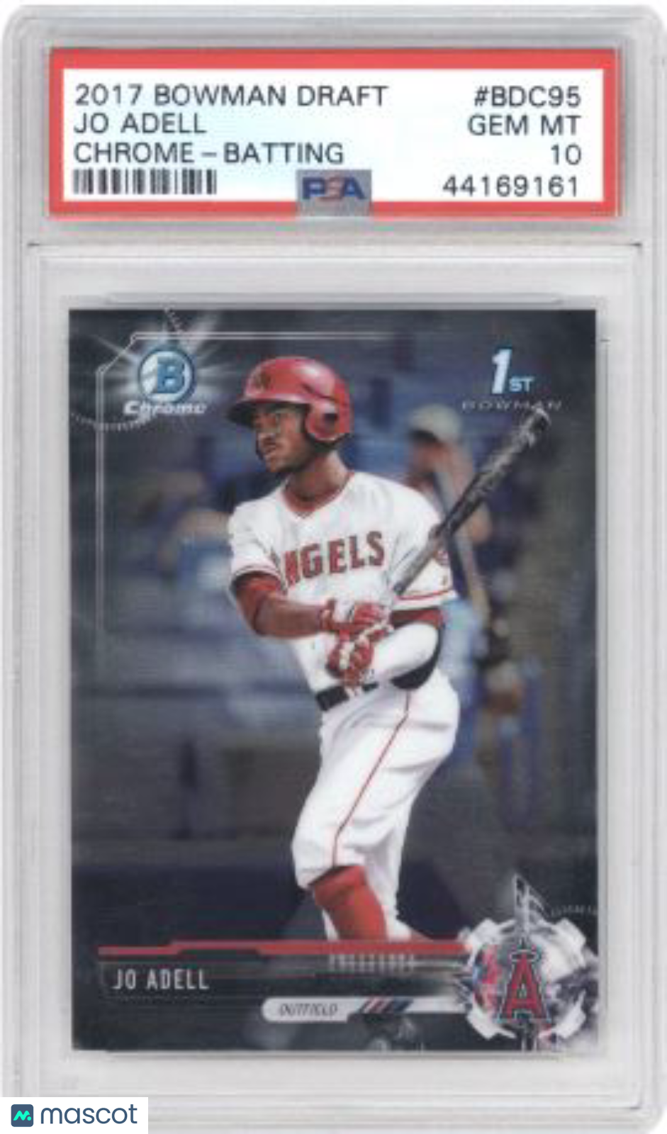 2017 Bowman Draft Jo Adell #BDC95 Chrome Batting Baseball PSA 10