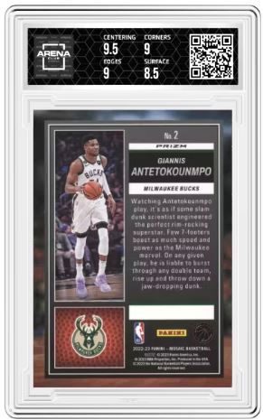 2022-23 Panini Mosaic Giannis Antetokounmpo #2 Jams Masters Green Mosaic AC 9