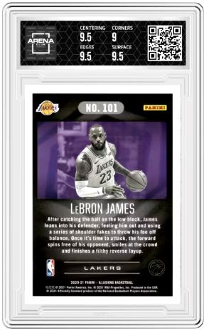 2020 Panini Illusions LeBron James #101 Basketball Arena Club 9.5