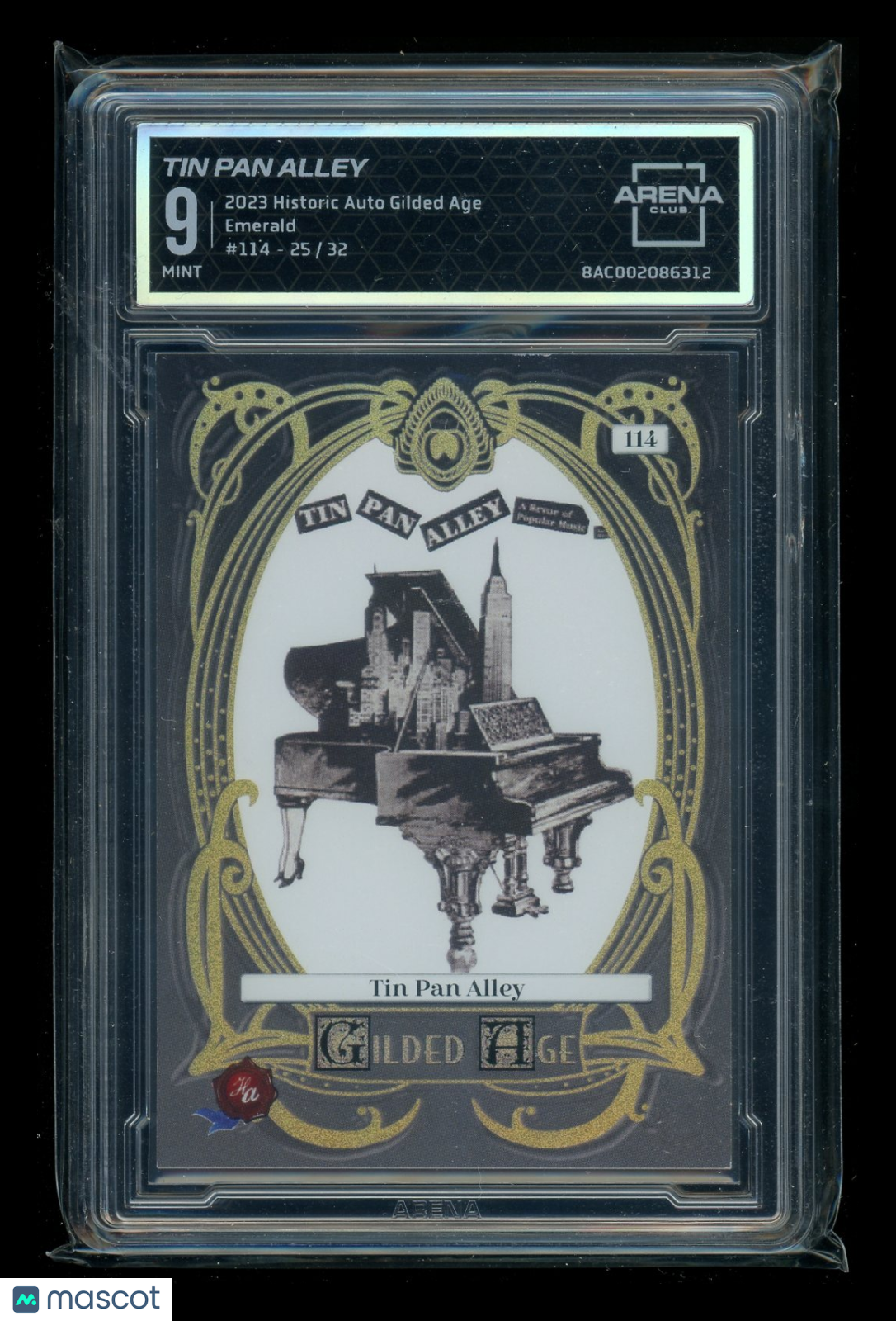 2023 Historic Autographs Gilded Age Emerald Tin Pan Alley 25/32 114 Arena Club 9