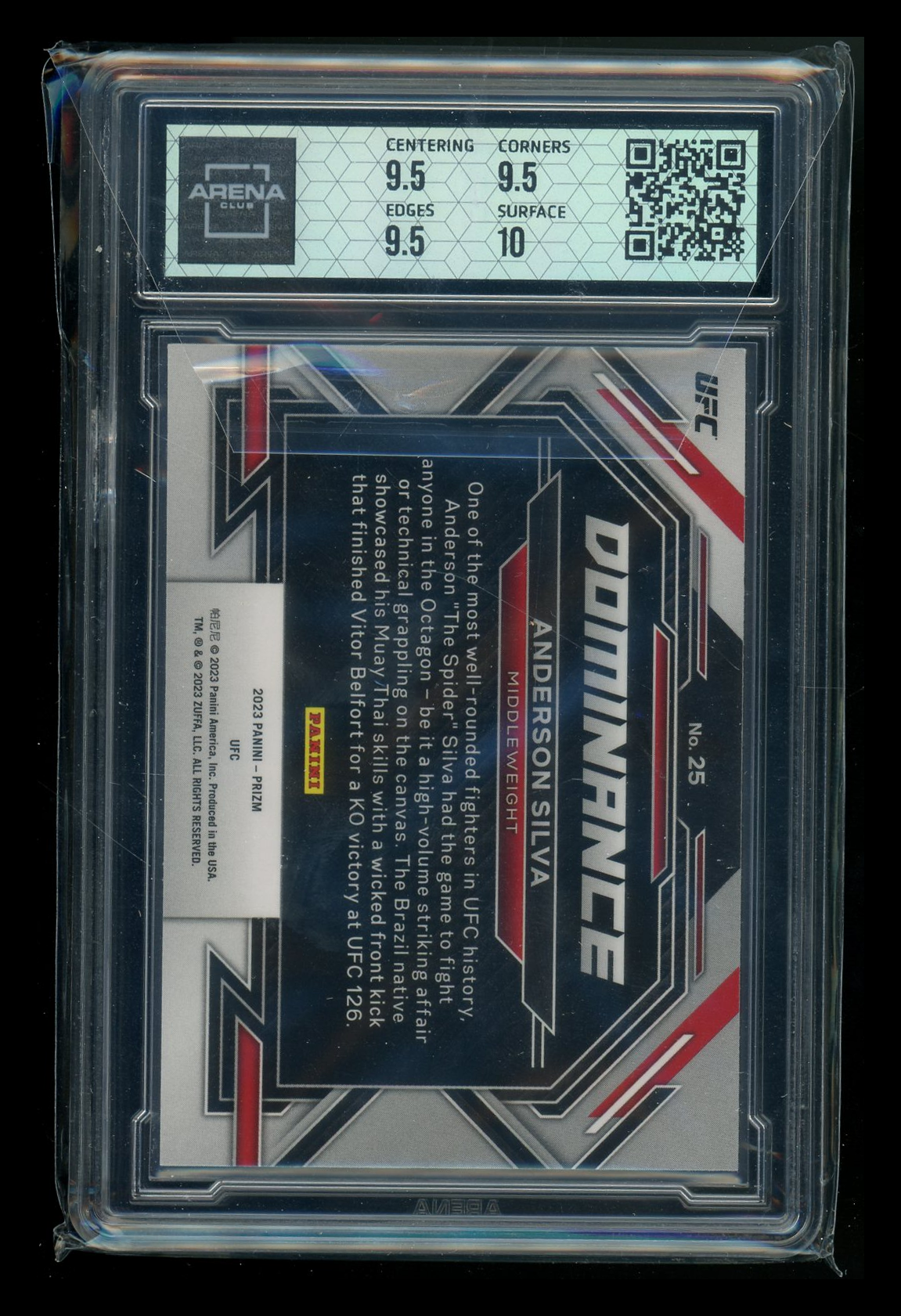 2023 Panini Prizm Dominance Anderson Silva #25 MMA Arena Club 10