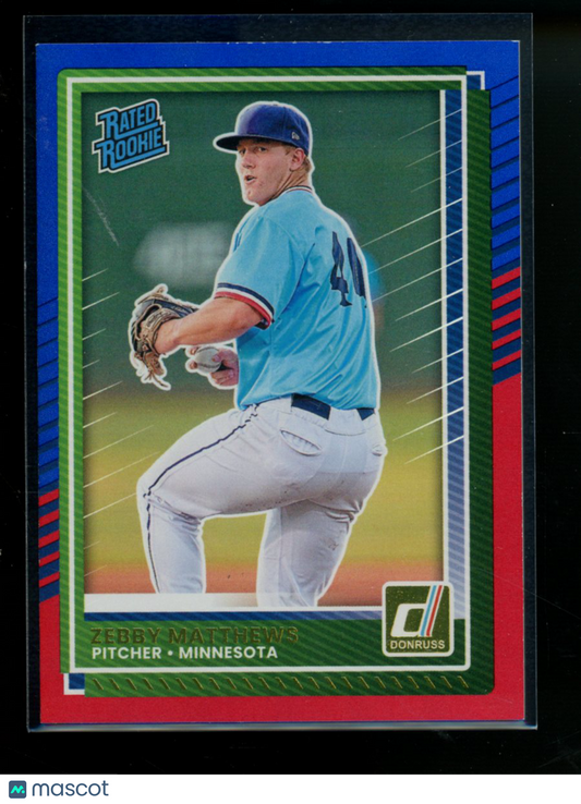 2025 Donruss Zebby Matthews #81 Rated Rookie Red & Blue Baseball