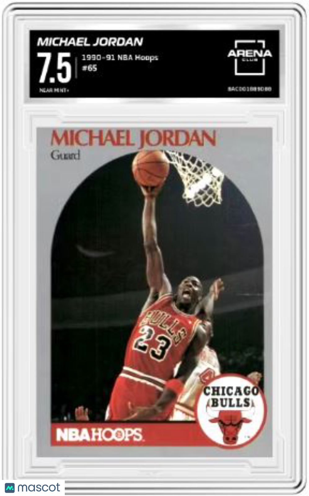 1990-91 NBA Hoops Michael Jordan #65 Basketball Arena Club 7.5