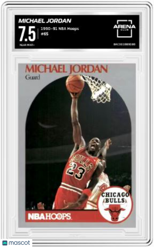1990-91 NBA Hoops Michael Jordan #65 Basketball Arena Club 7.5