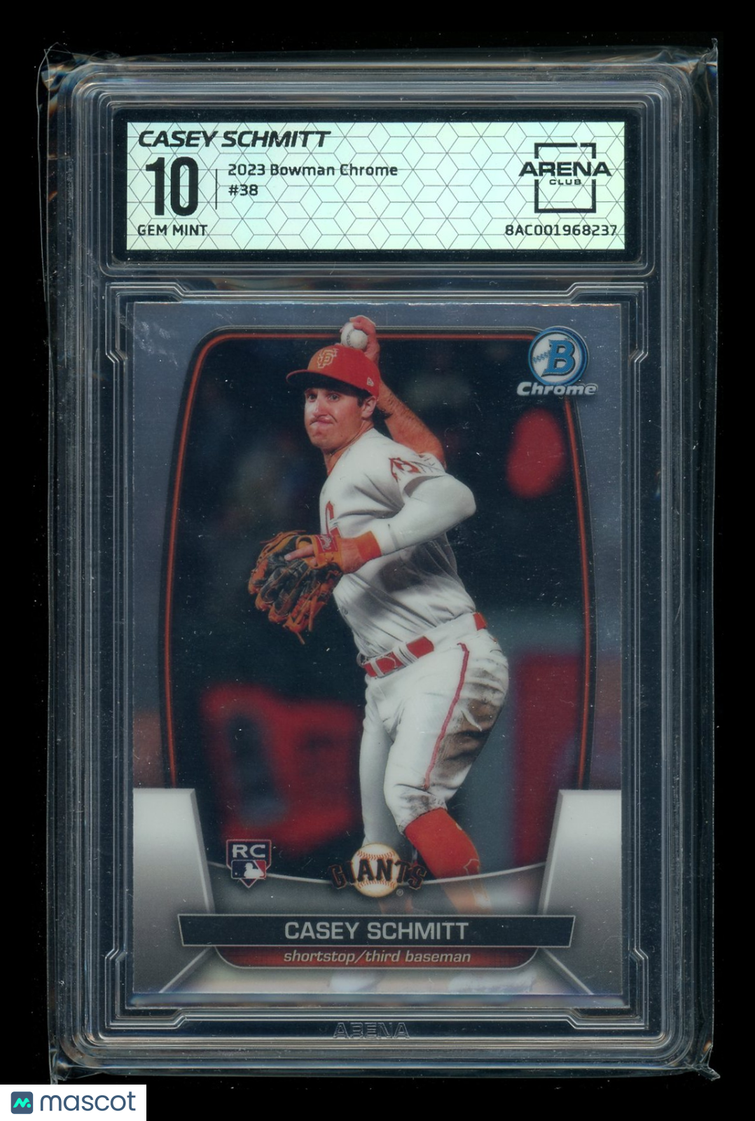 2023 Bowman Chrome Casey Schmitt #38 RC Baseball Arena Club 10