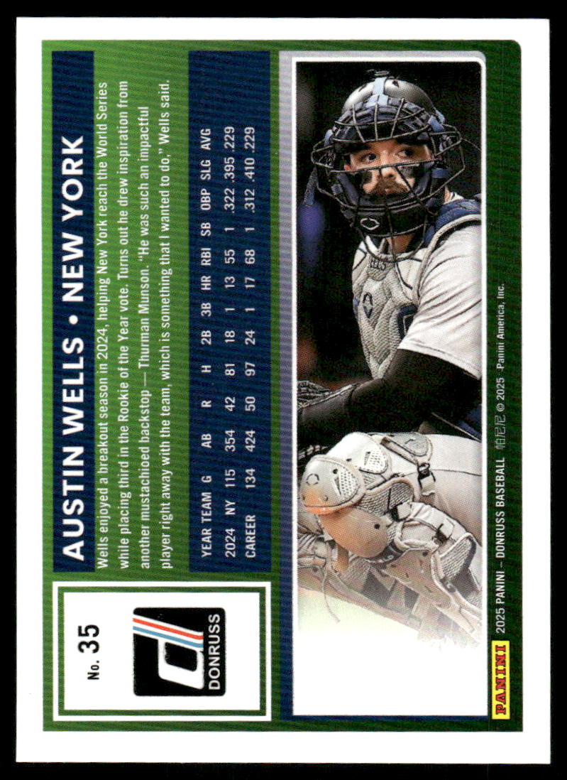 2025 Donruss Austin Wells #35 Baseball
