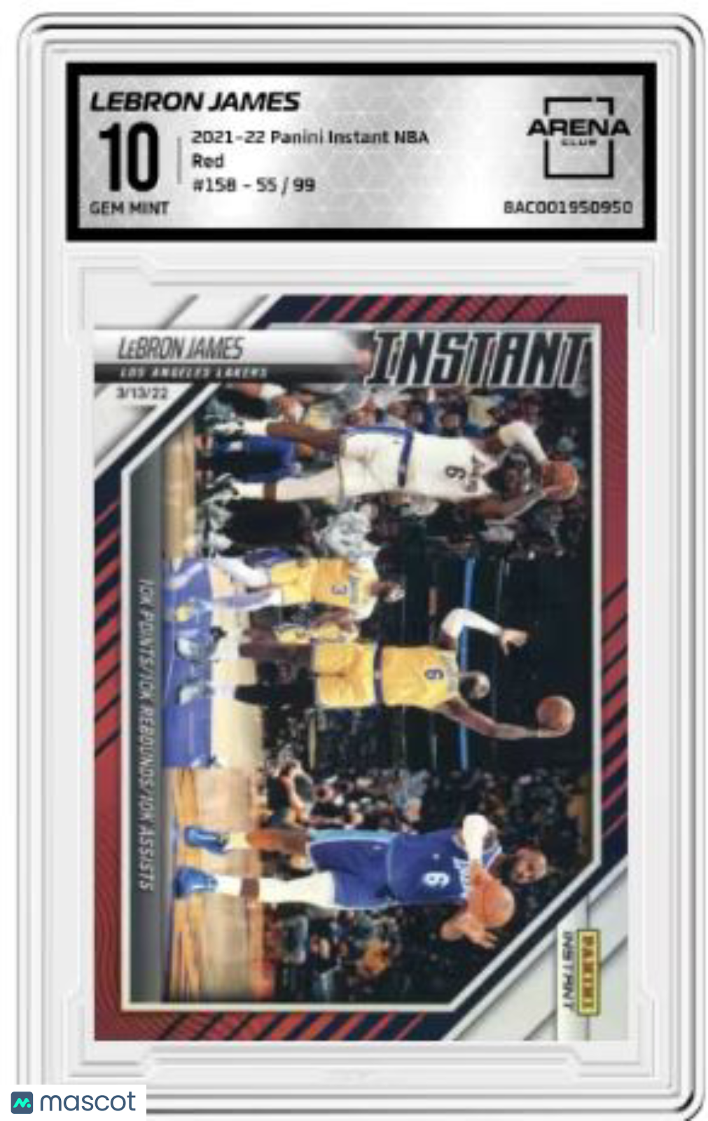 2021-22 Panini Instant Lebron James #294 Red Basketball Arena Club 10