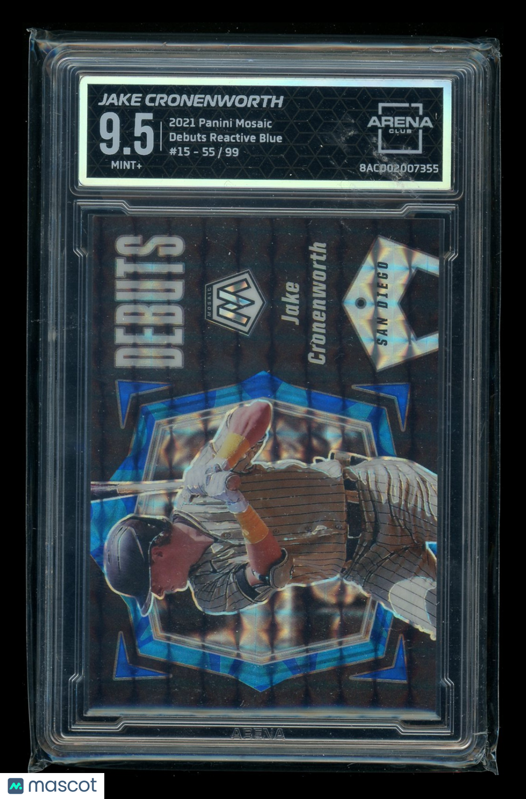 2021 Panini Mosaic Debuts Reactive Blue Jake Cronenworth #PD15 55/99 AC 9.5