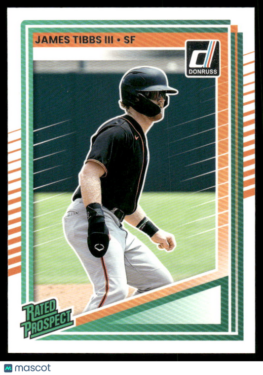 2025 Donruss Rated Prospect James Tibbs III #187 Baseball