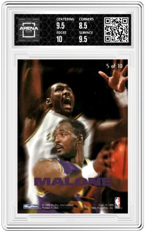 1994-95 Skybox Emotion Karl Malone #5 N-Tense Basketball Arena Club 9