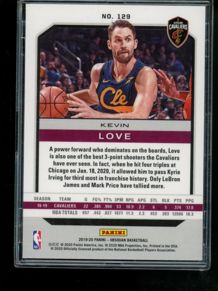 2019-20 Panini Obsidian Kevin Love #129 Basketball