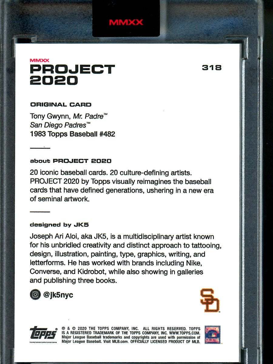 2020 Topps Baseball Tony Gwynn #318 Project 2020 Baseball