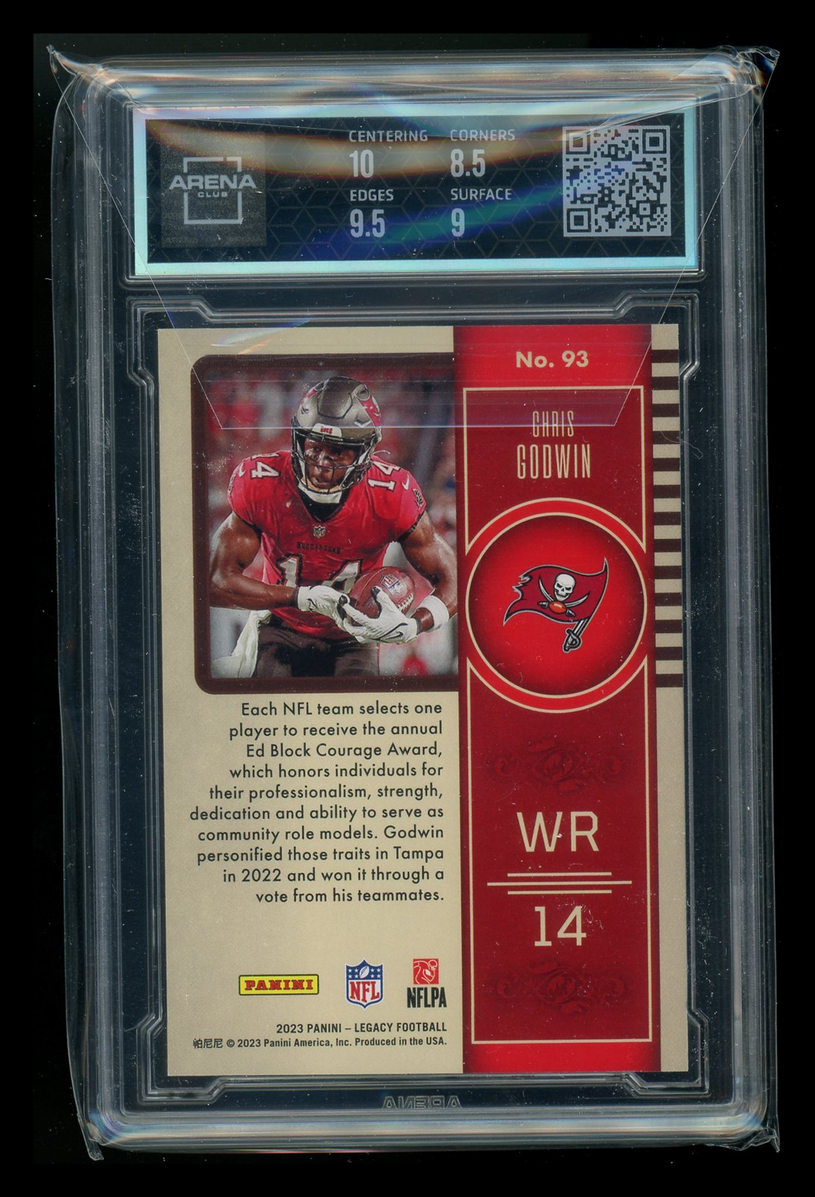2023 Panini Legacy Red Chris Godwin #93 199/299 Football Arena Club 9