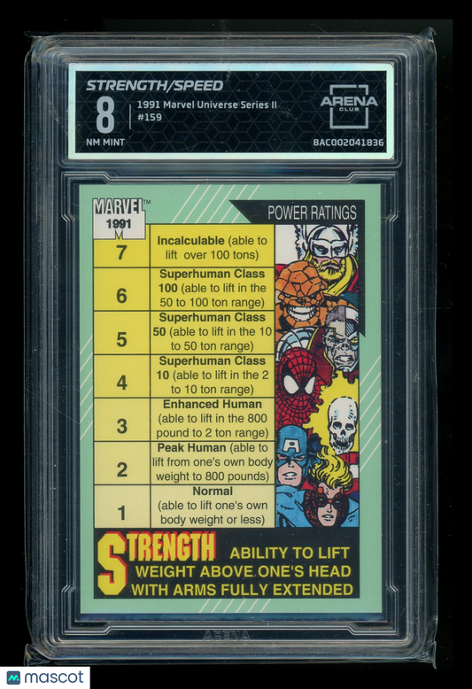 1991 Impel Marvel Universe Series II #159 Arena Club 8