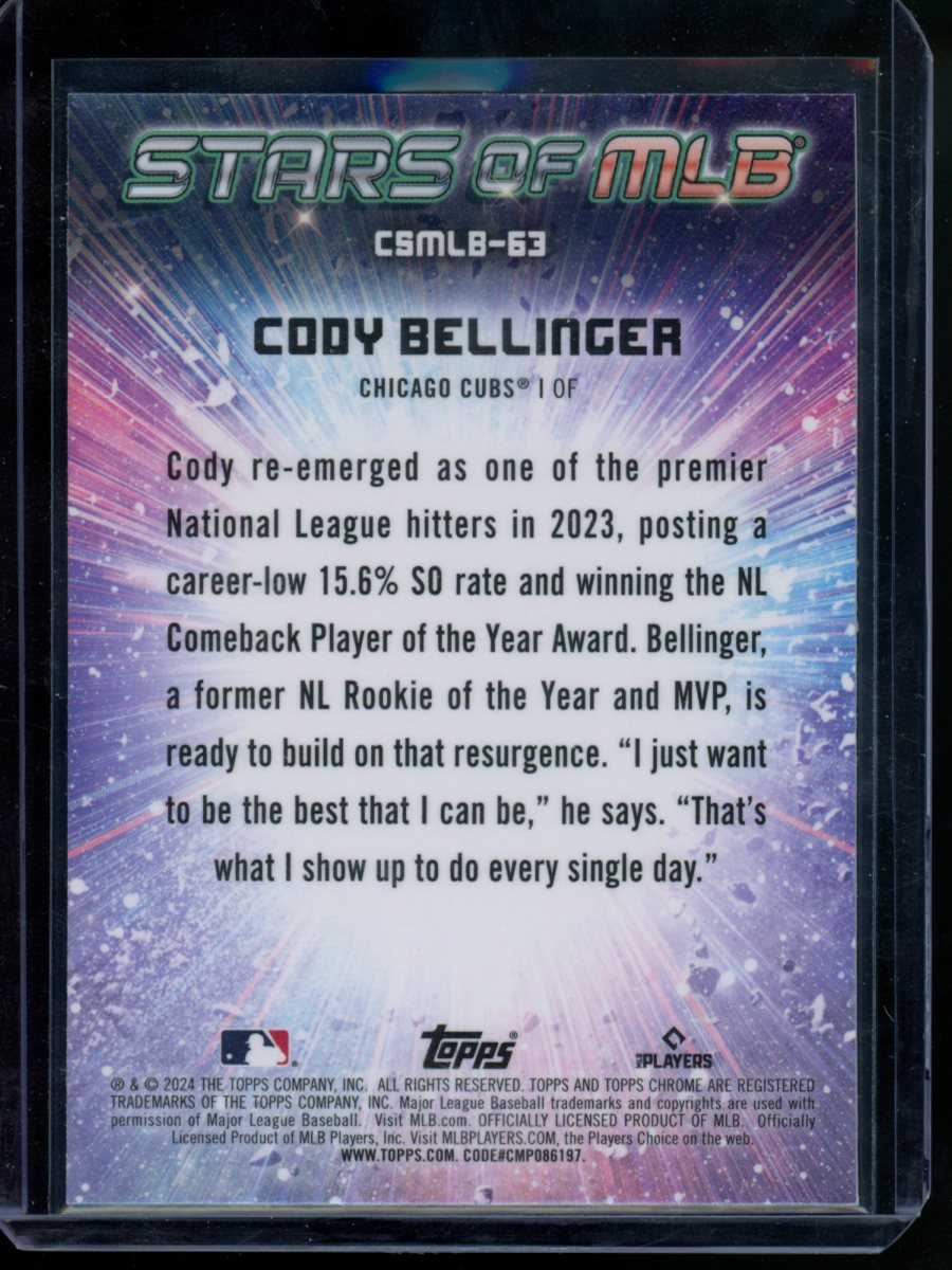 2024 Topps Update Cody Bellinger #CSMLB-63 Chrome Stars of MLB Baseball