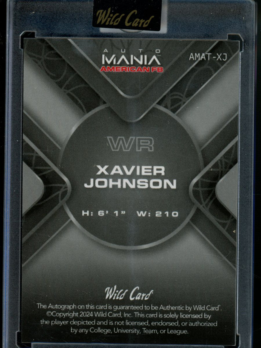 2024 Wild Card Mania American FB Xavier Johnson #AMAT-XJ 1/1 Football
