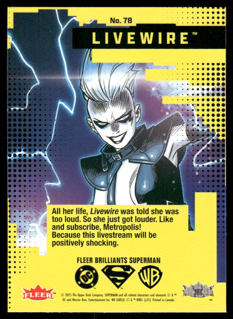 2025 Fleer Brilliants Superman Livewire #78