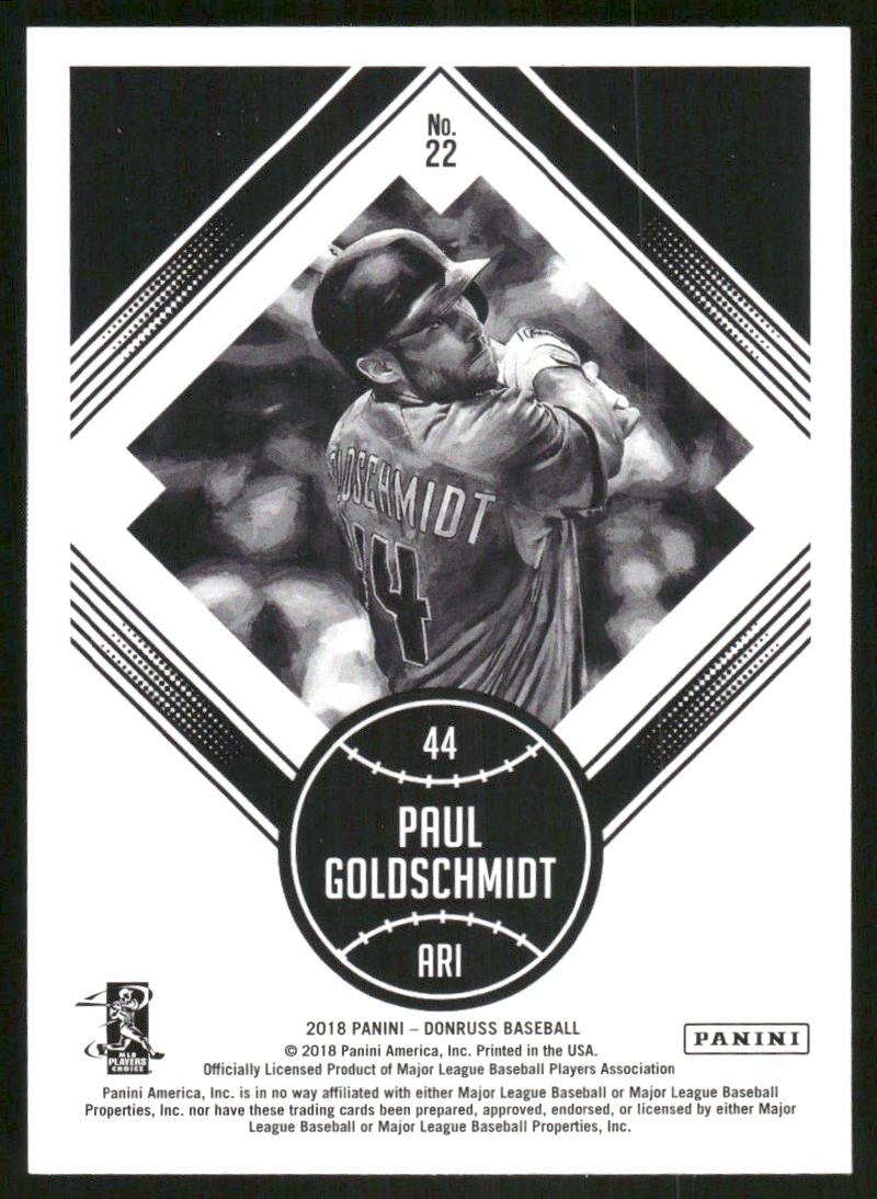 2018 Donruss Diamond Kings Paul Goldschmidt #22 Baseball