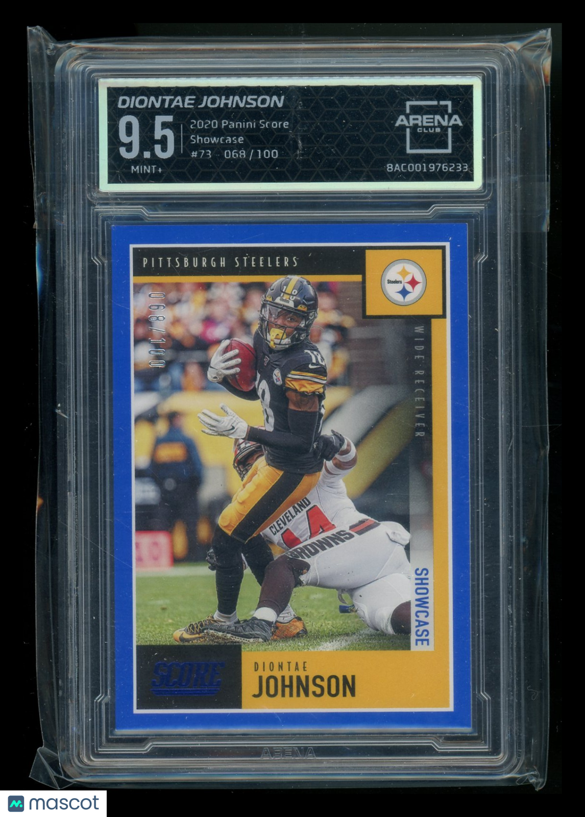 2020 Panini Score Showcase Diontae Johnson #73 068/100 Football Arena Club 9.5
