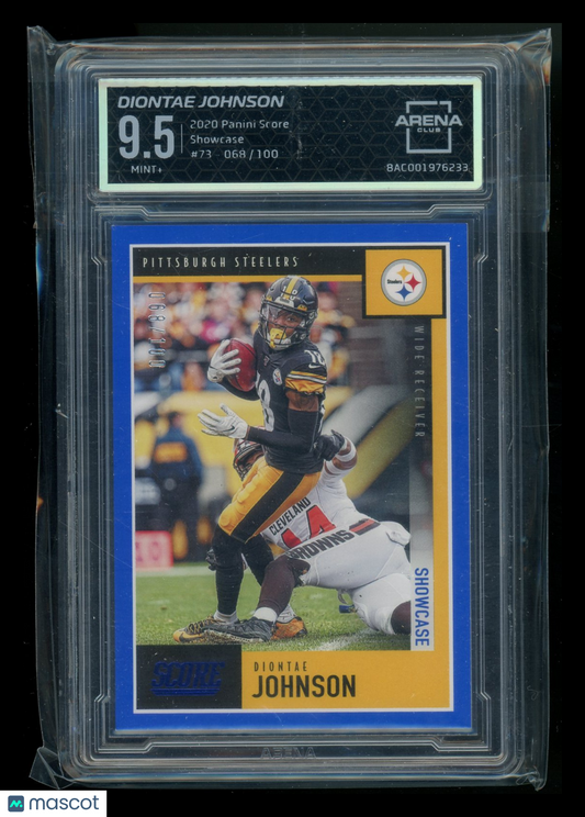 2020 Panini Score Showcase Diontae Johnson #73 068/100 Football Arena Club 9.5